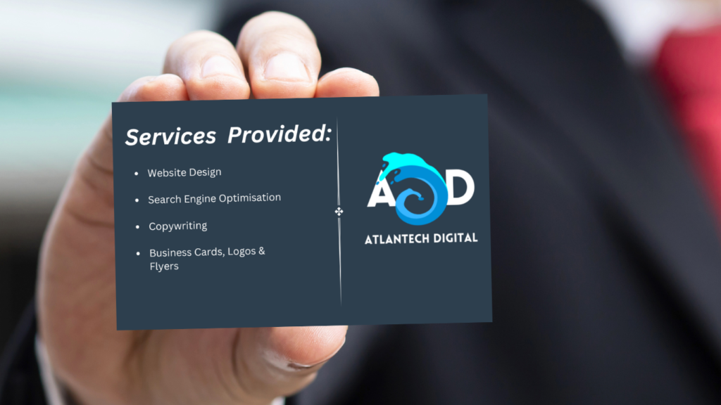 Showing business card